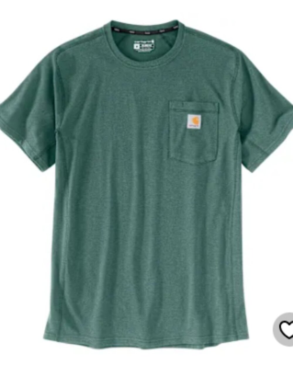 NWT Carhartt Women's Force Relaxed Fit Midweight Pocket T-Shirt, Green - Medium